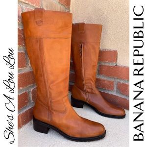 🆕 Banana Republic LISA Genuine Leather Riding Boots | Sz 10